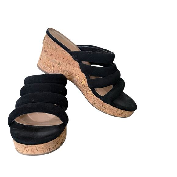 Sam Edelman Yuki Suede Espadrille Wedge Sandals Black Size 7.5M - Picture 12 of 13
